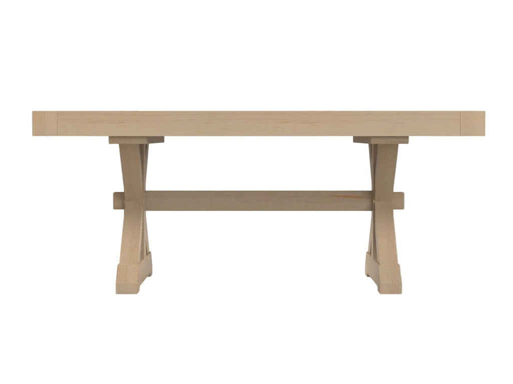 Mitered Dining Table with Farmhouse X-Base