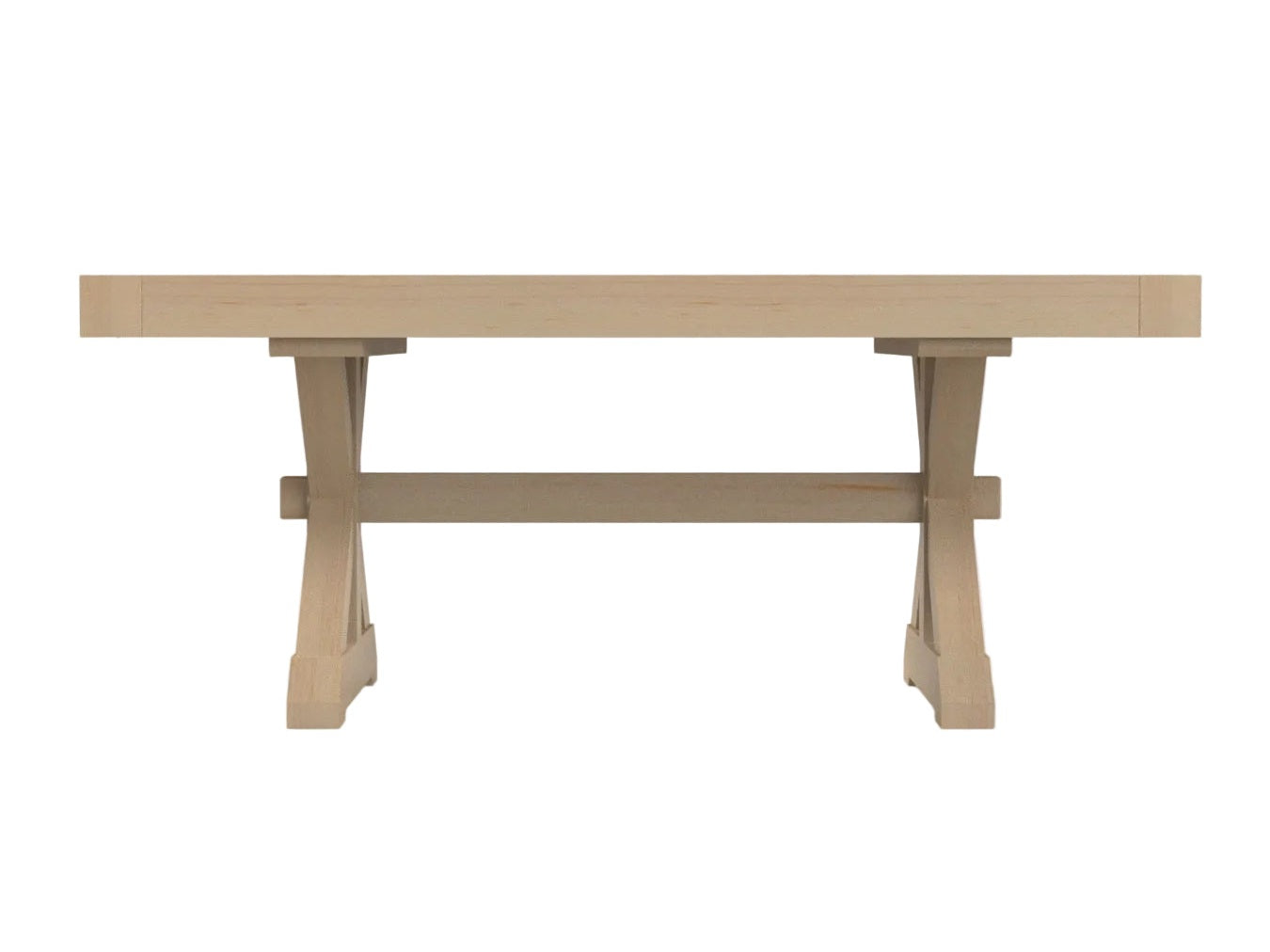 Mitered Dining Table with Farmhouse X-Base