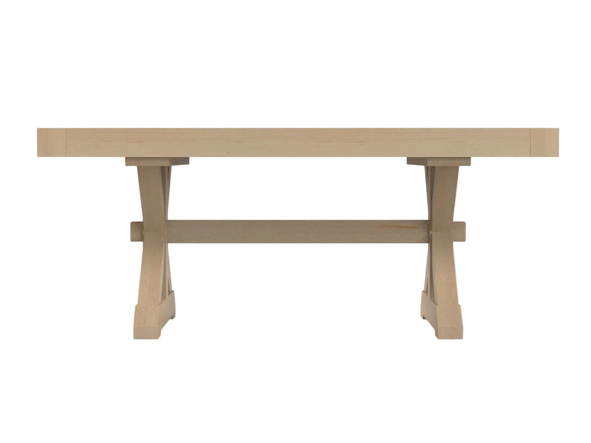 Mitered Dining Table with Farmhouse X-Base