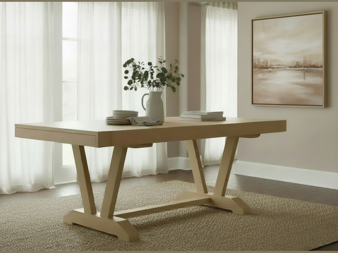 Mitered Dining Table with Vincent Base