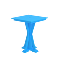 Modern Outdoor X-Base Square Bar Table 32"Wx32"Dx42"H