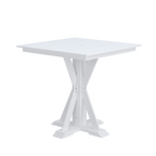 Modern Outdoor X-Base Square Bar Table 48"Wx48"Dx42"H
