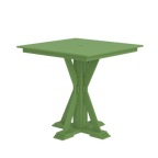 Modern Outdoor X-Base Square Bar Table 48"Wx48"Dx42"H