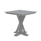 Modern Outdoor X-Base Square Bar Table 48"Wx48"Dx42"H