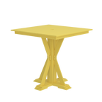 Modern Outdoor X-Base Square Bar Table 48"Wx48"Dx42"H
