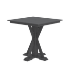 Modern Outdoor X-Base Square Bar Table 48"Wx48"Dx42"H