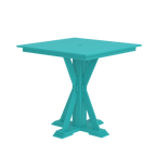 Modern Outdoor X-Base Square Bar Table 48"Wx48"Dx42"H