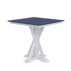 Modern Outdoor X-Base Square Bar Table 48"Wx48"Dx42"H