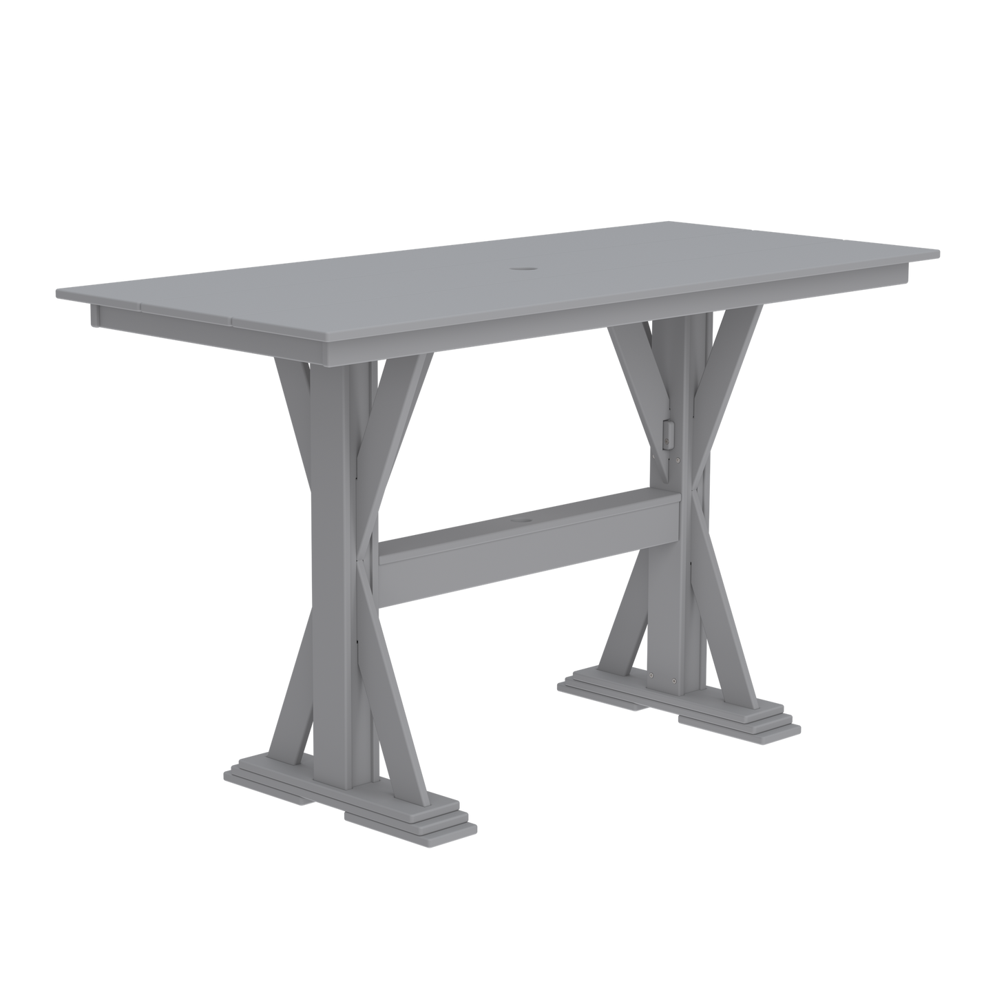 Modern Outdoor X-Base Bar Table 72"Wx32"Dx42"H