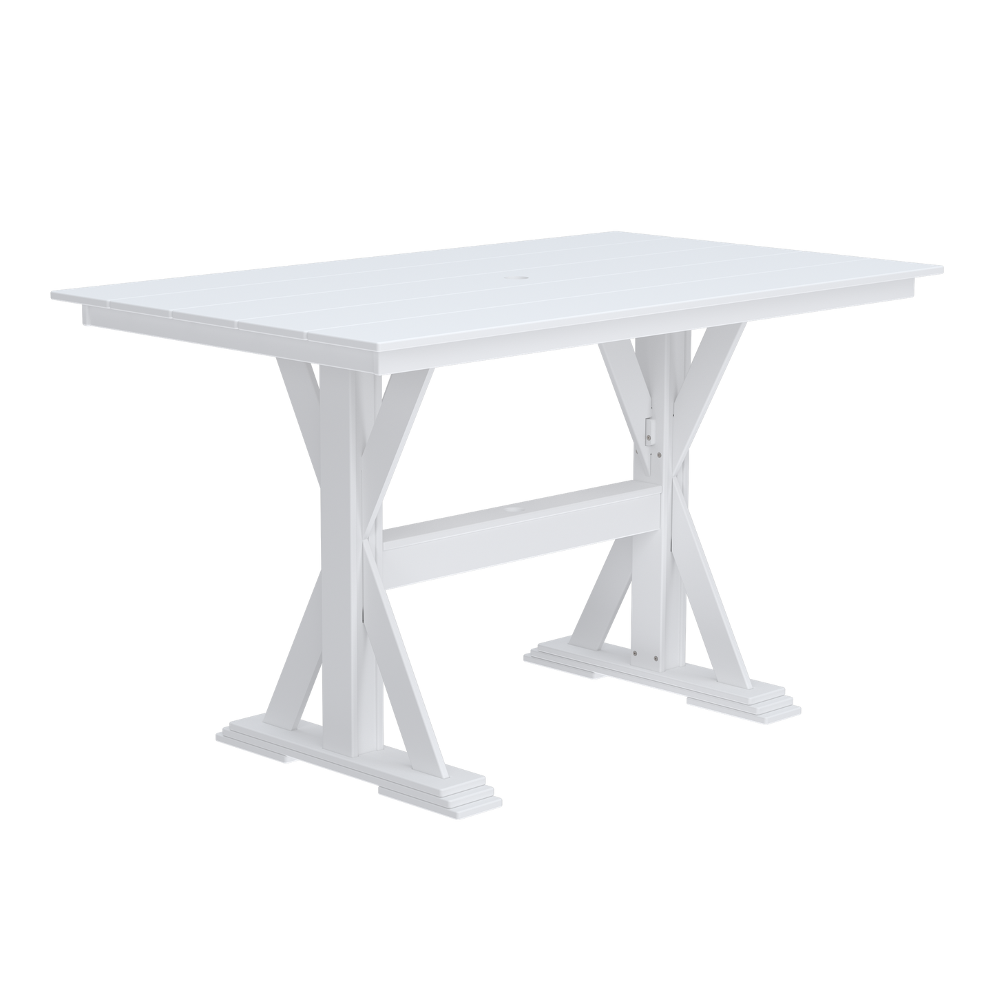 Modern Outdoor X-Base Bar Table 72"Wx42"Dx42"H