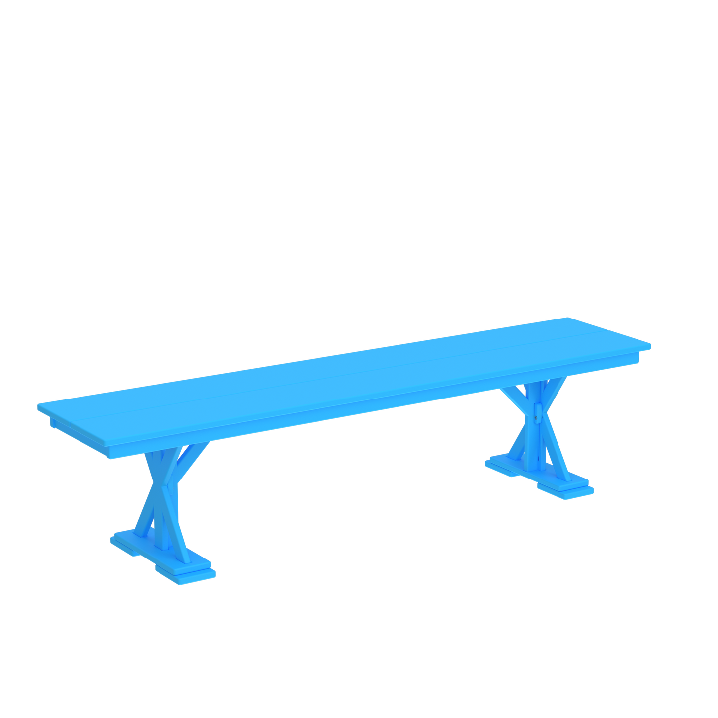 Modern Outdoor X-Base 72" Dining Bench