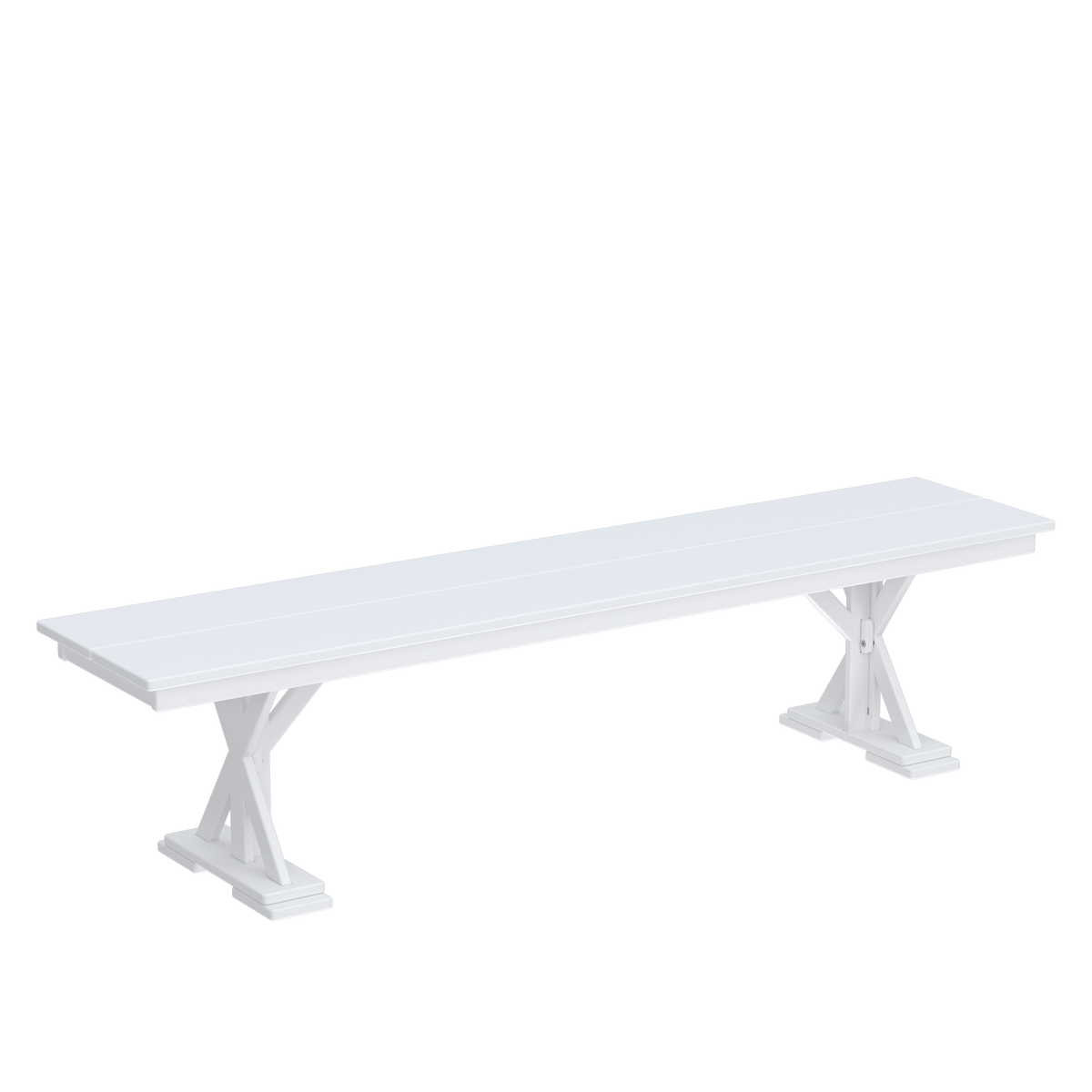 Modern Outdoor X-Base 96" Dining Bench