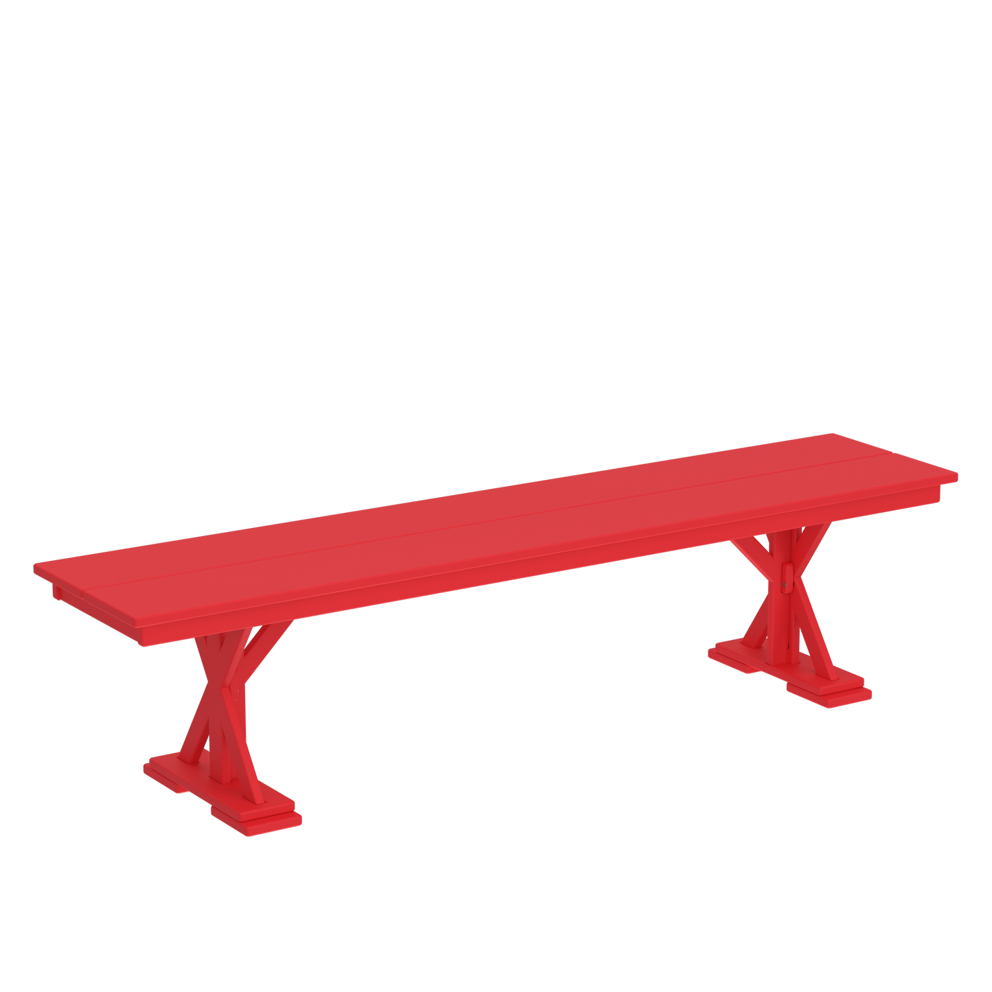 Modern Outdoor X-Base 72" Dining Bench