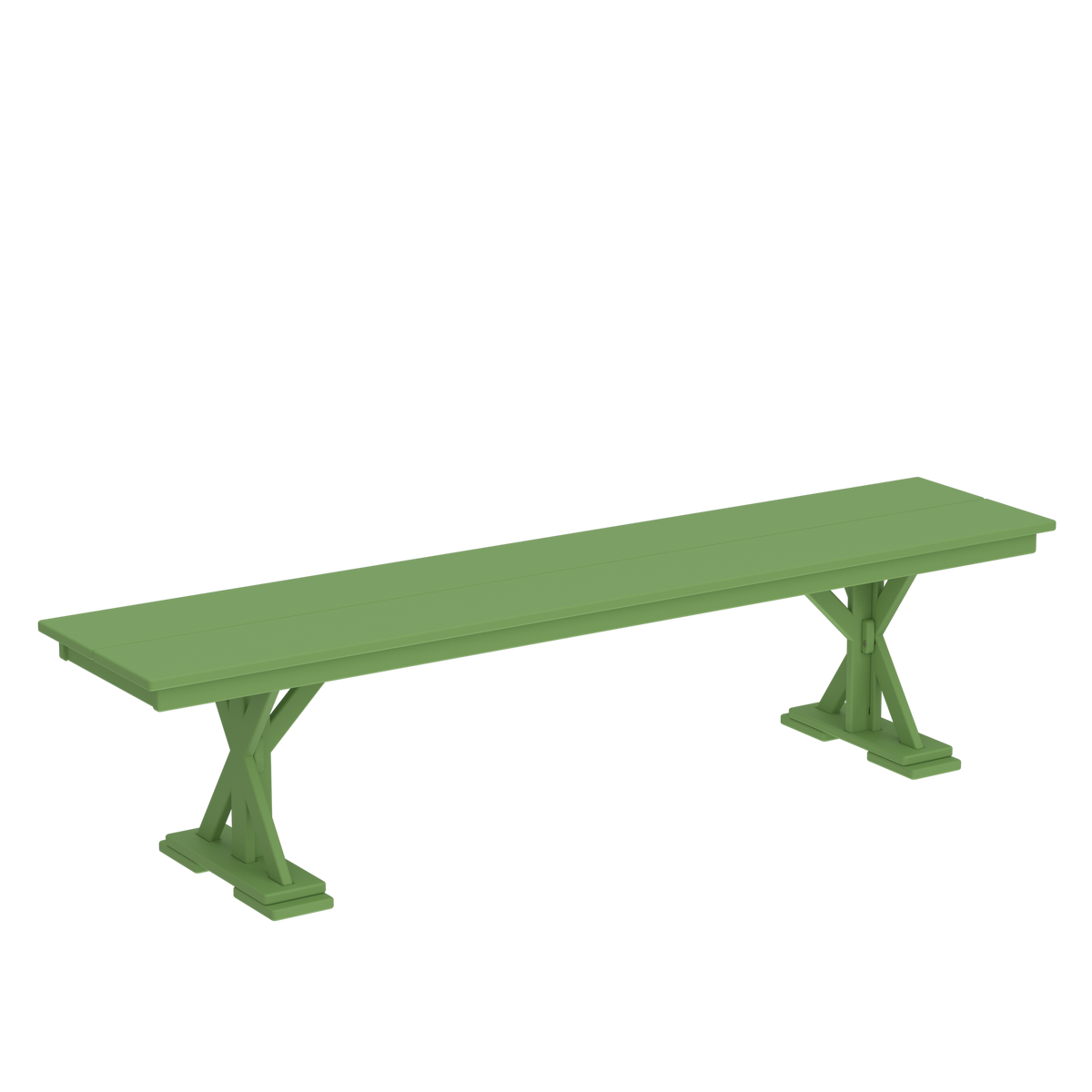 Modern Outdoor X-Base 96" Dining Bench