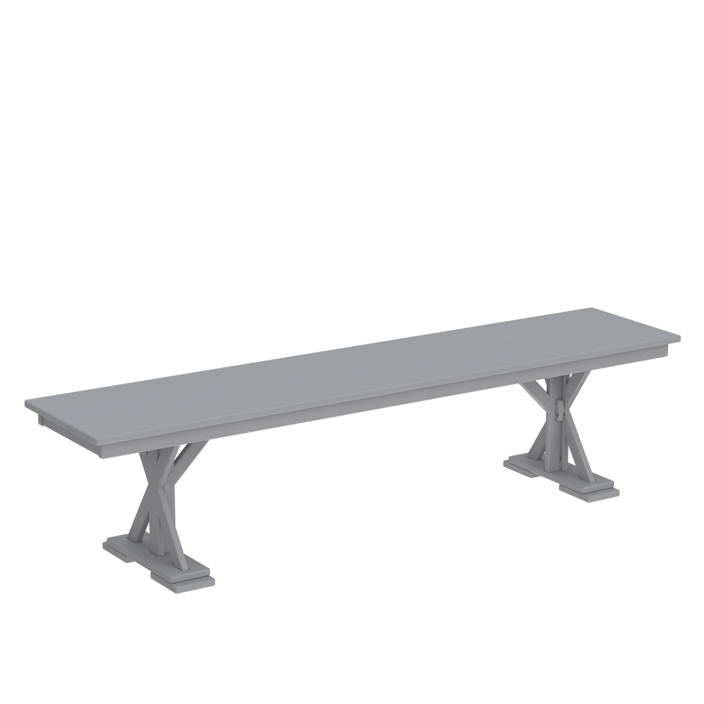 Modern Outdoor X-Base 72" Dining Bench