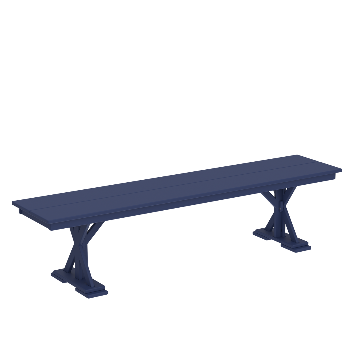 Modern Outdoor X-Base 96" Dining Bench