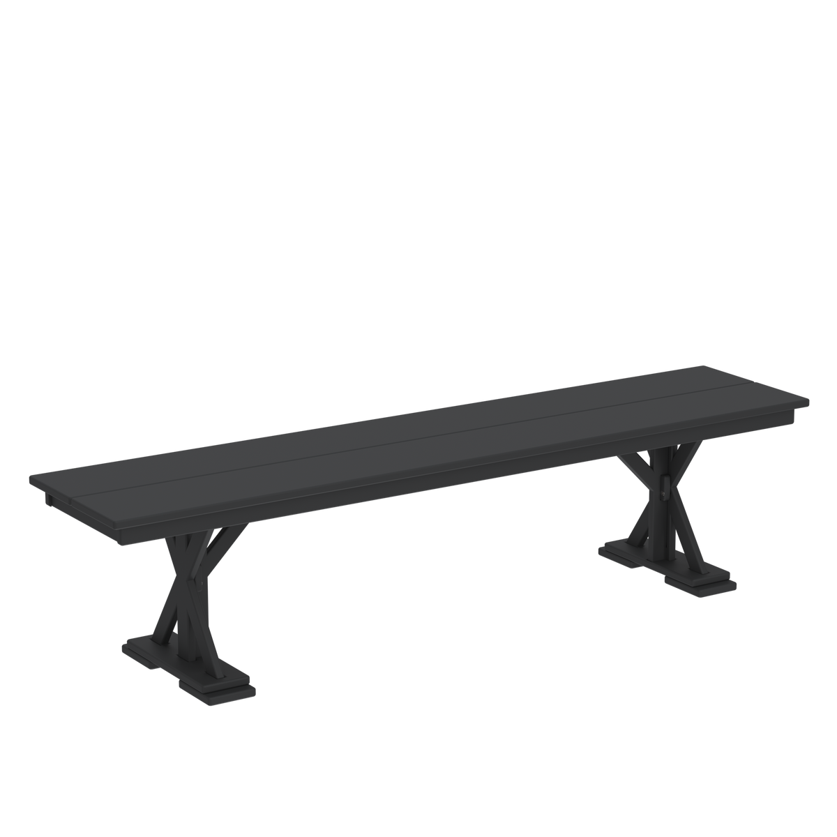 Modern Outdoor X-Base 96" Dining Bench