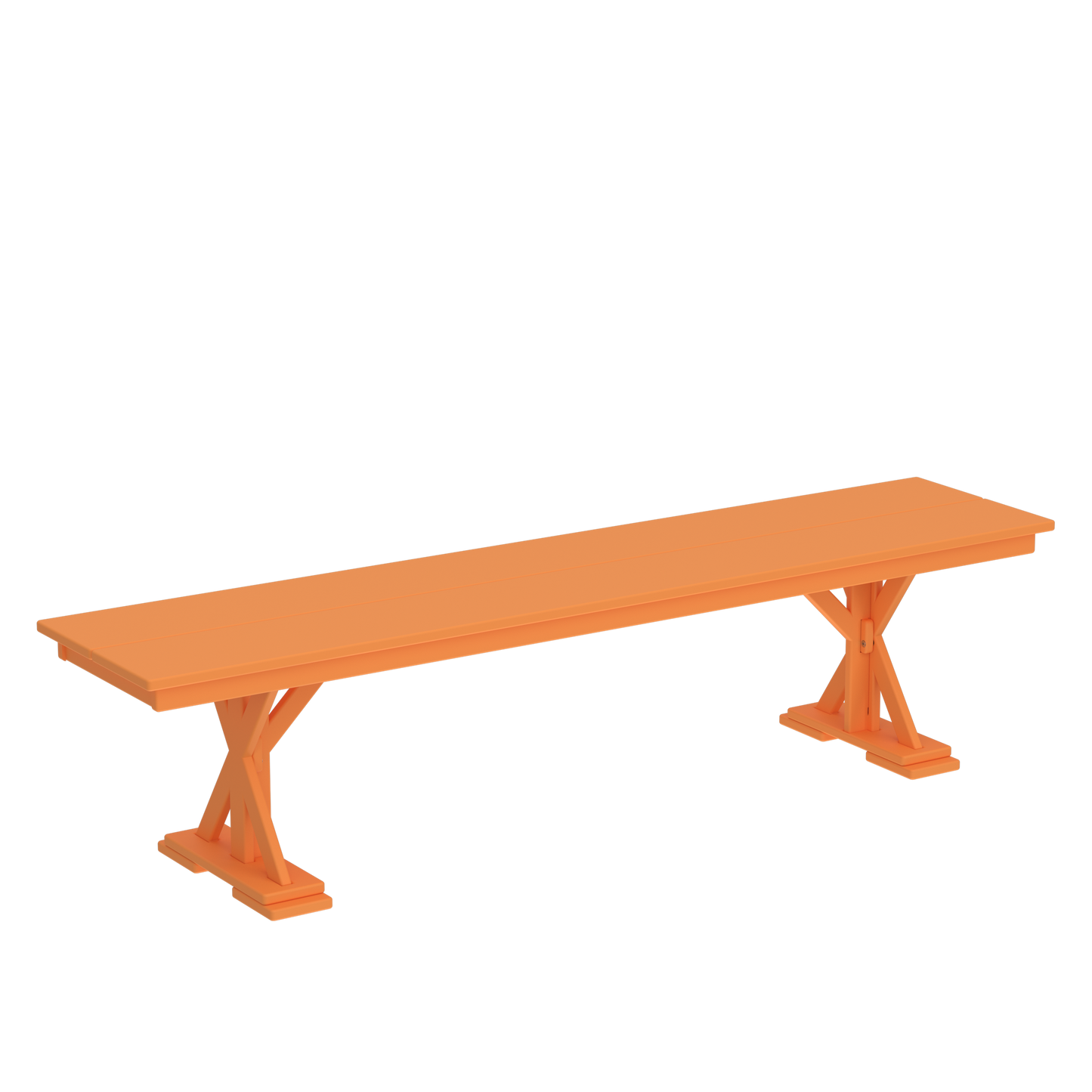 Modern Outdoor X-Base 72" Dining Bench