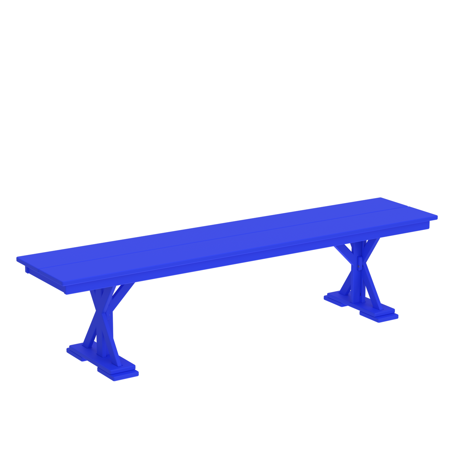 Modern Outdoor X-Base 72" Dining Bench