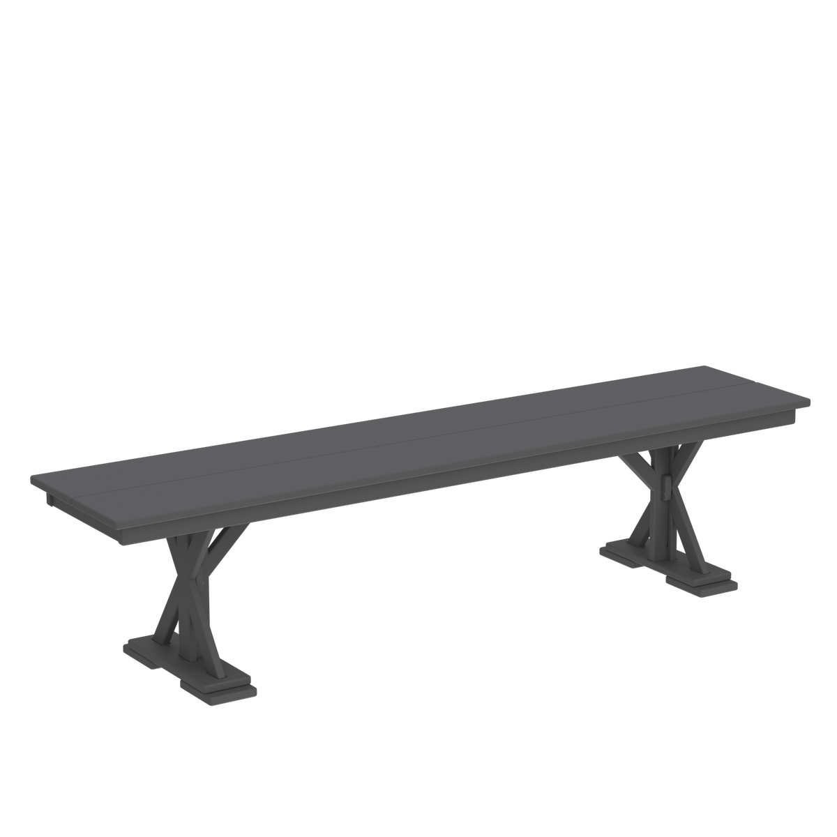 Modern Outdoor X-Base 96" Dining Bench