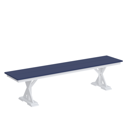 Modern Outdoor X-Base 96" Dining Bench