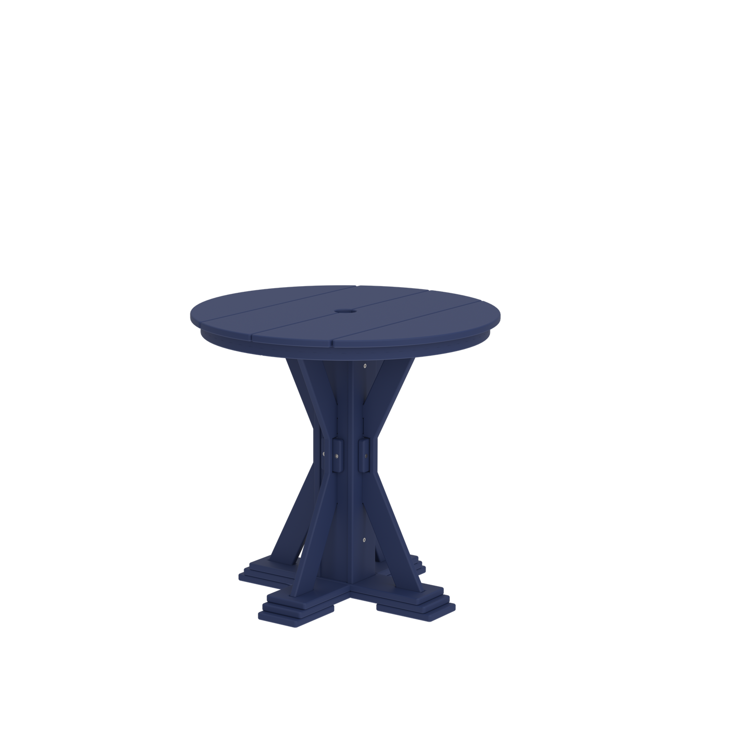Modern Outdoor X-Base Round Dining Table 32"Wx32"Dx31"H