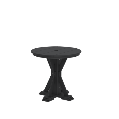 Modern Outdoor X-Base Round Dining Table 32"Wx32"Dx31"H