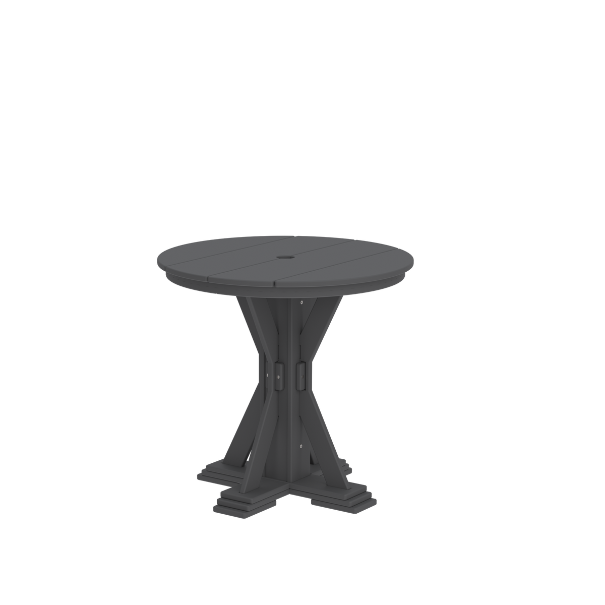Modern Outdoor X-Base Round Dining Table 32"Wx32"Dx31"H