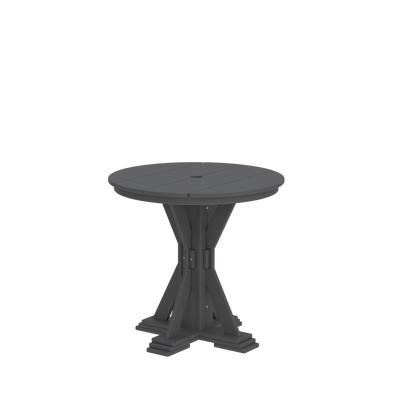 Modern Outdoor X-Base Round Dining Table 32"Wx32"Dx31"H
