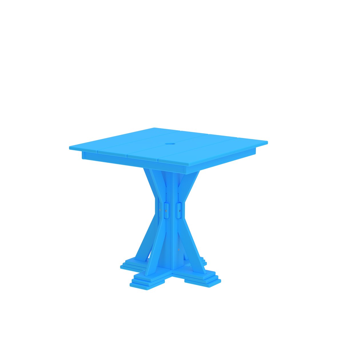 Modern Outdoor X-Base Square Dining Table 32"Wx32"Dx31"H
