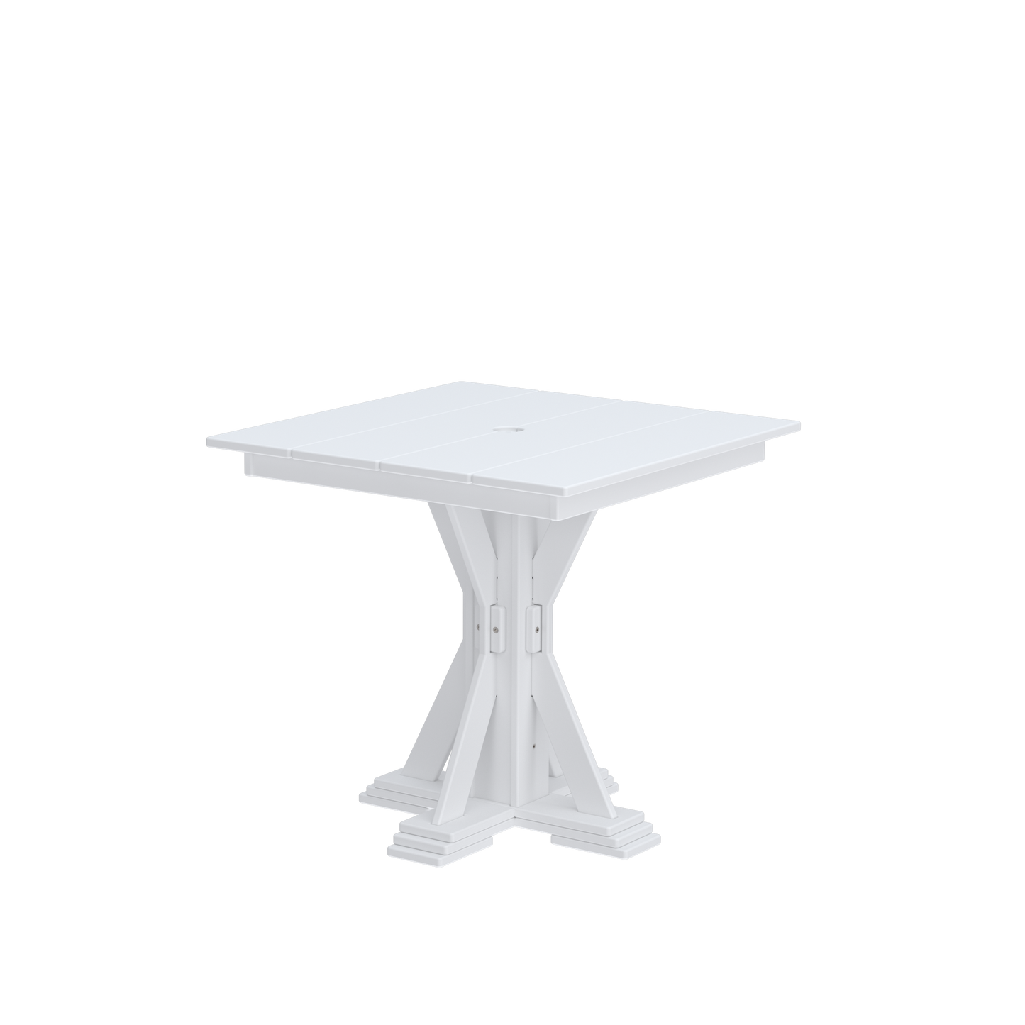 Modern Outdoor X-Base Square Dining Table 32"Wx32"Dx31"H