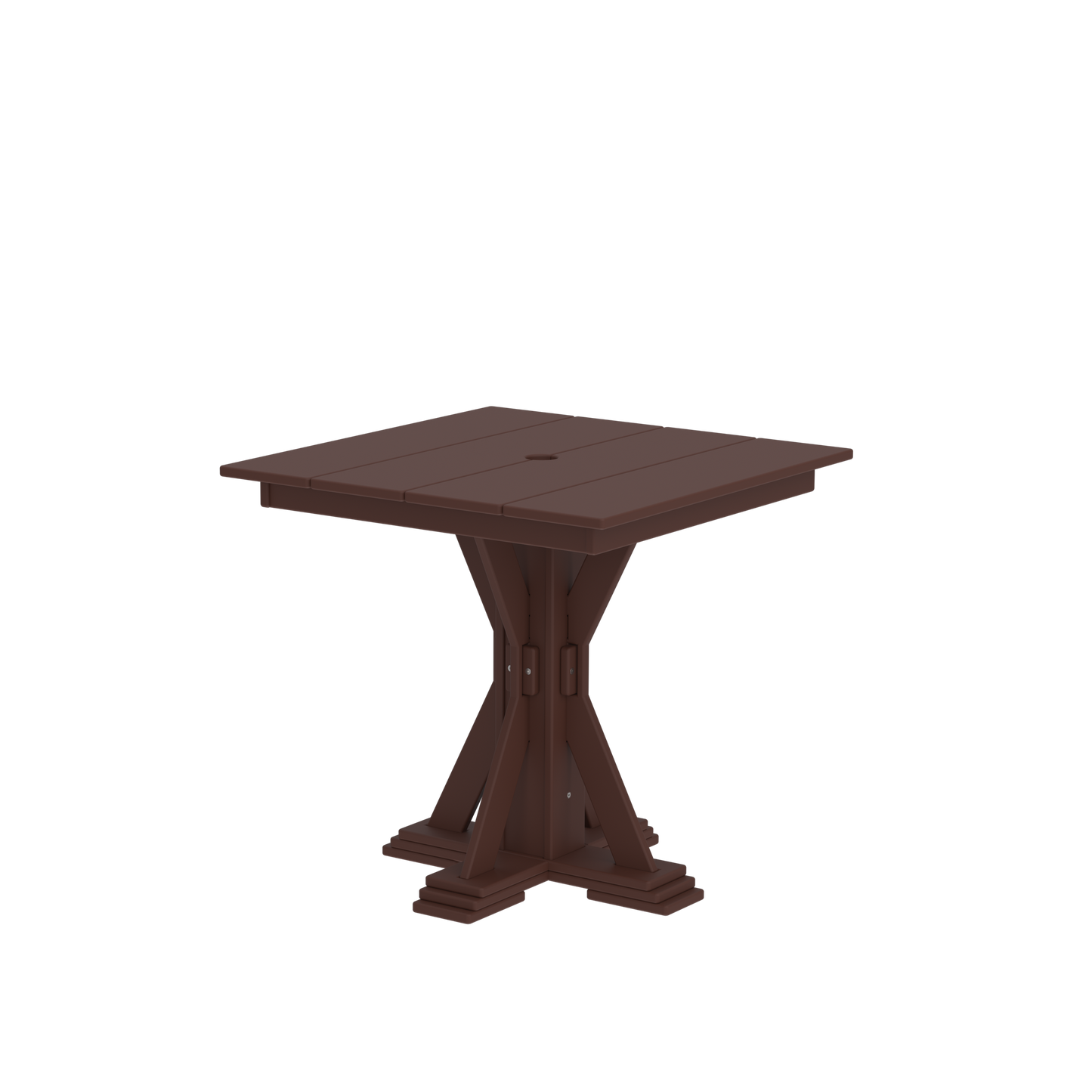Modern Outdoor X-Base Square Dining Table 32"Wx32"Dx31"H