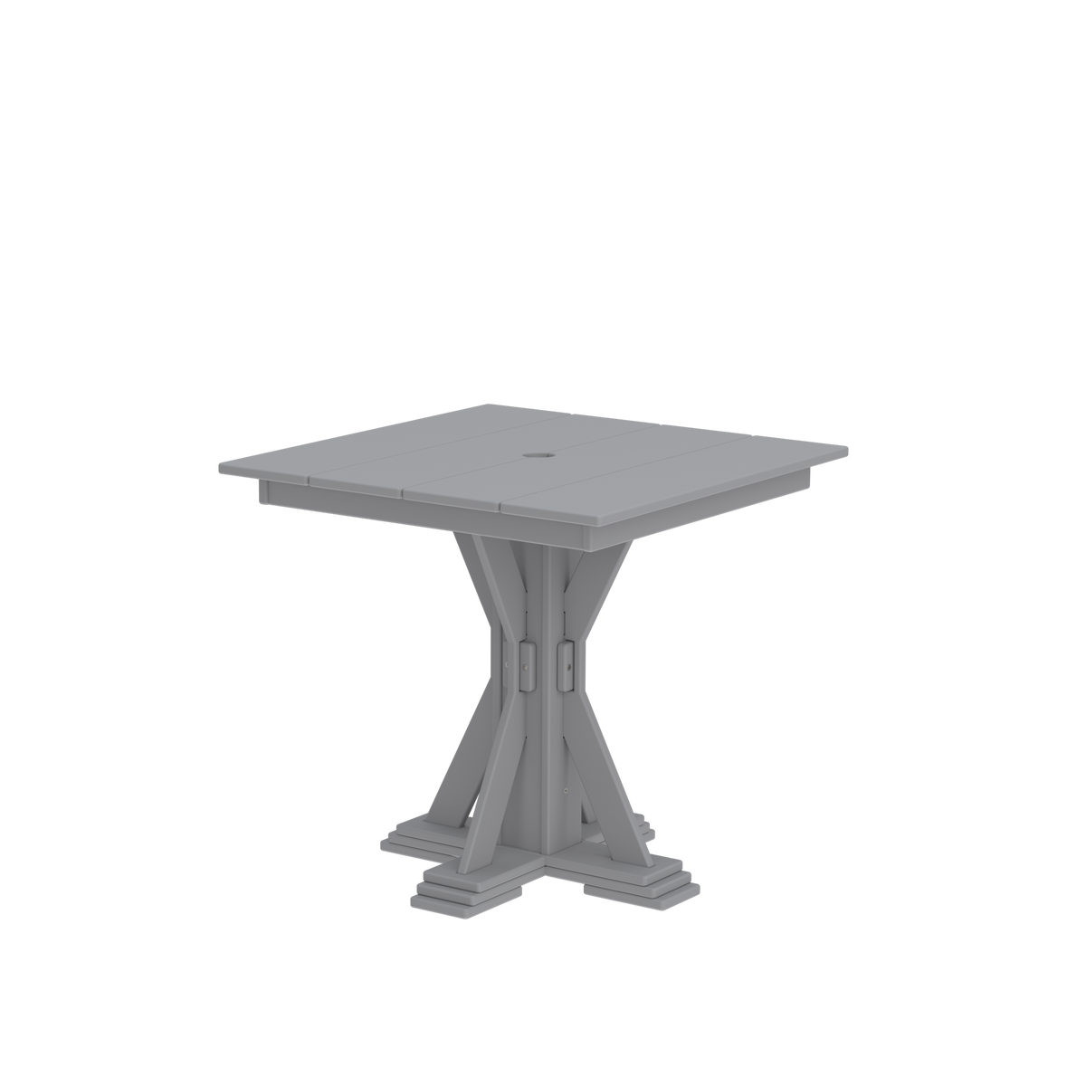 Modern Outdoor X-Base Square Dining Table 32"Wx32"Dx31"H