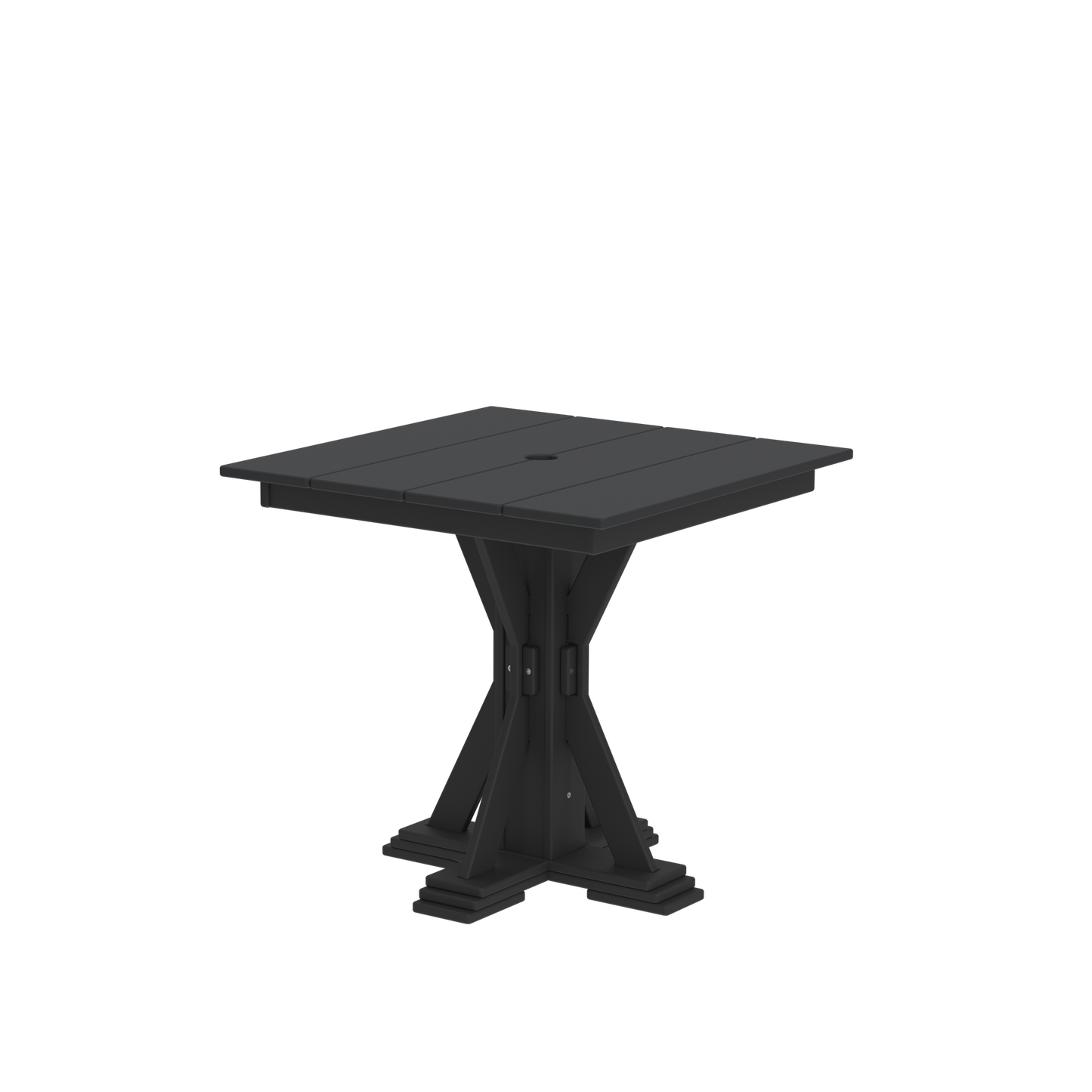 Modern Outdoor X-Base Square Dining Table 32"Wx32"Dx31"H