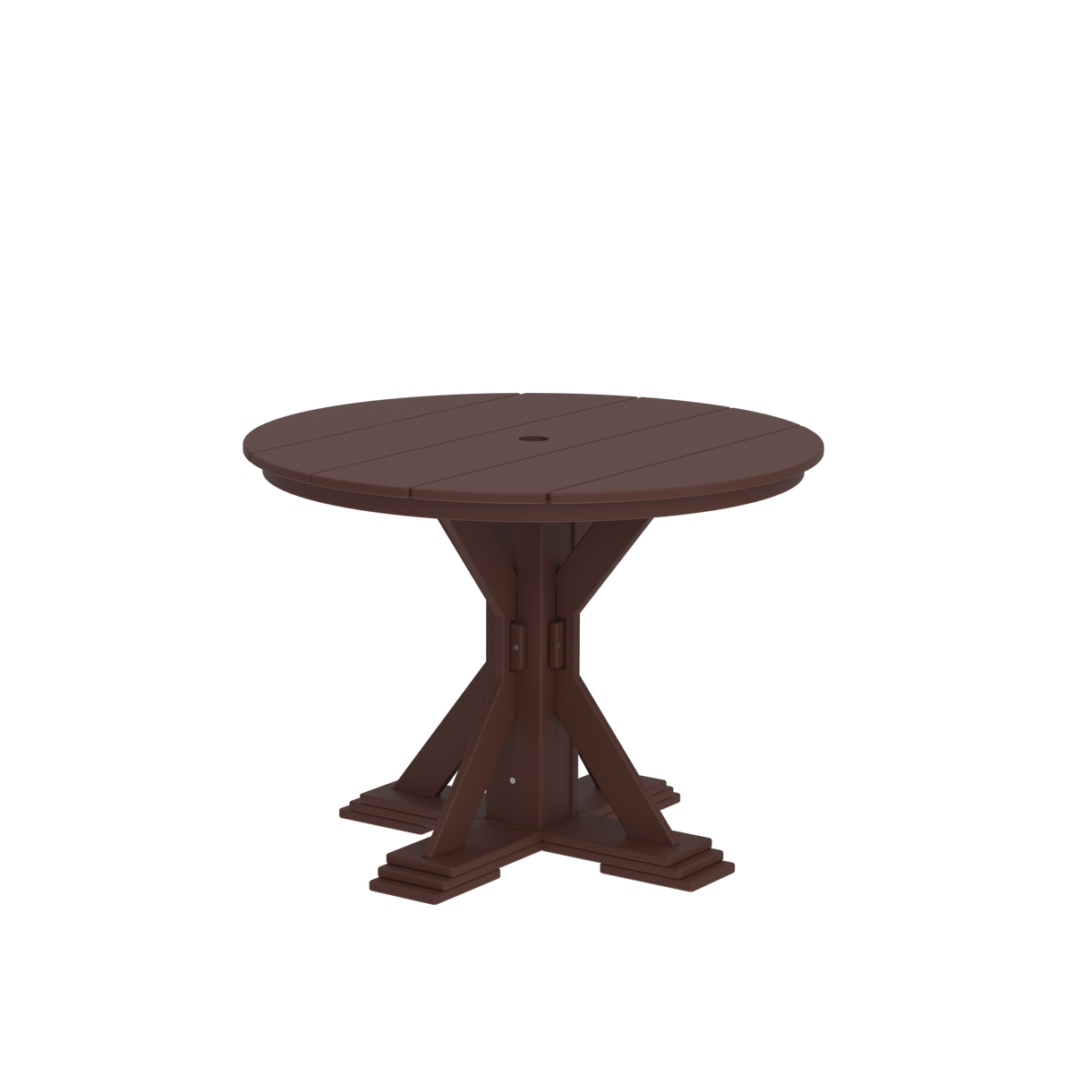 Modern Outdoor X-Base Round Dining Table 48"Wx48"Dx31"H