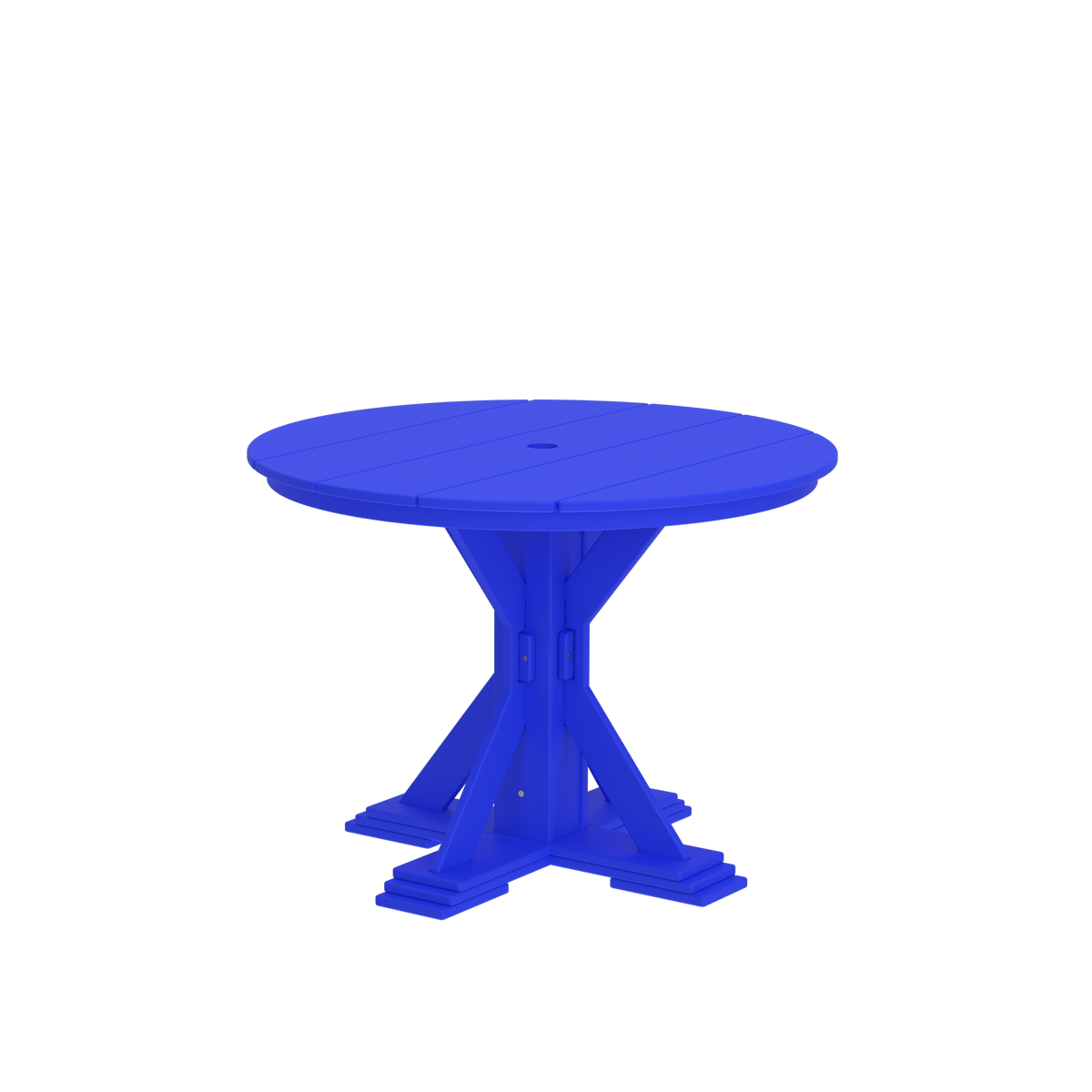 Modern Outdoor X-Base Round Dining Table 48"Wx48"Dx31"H