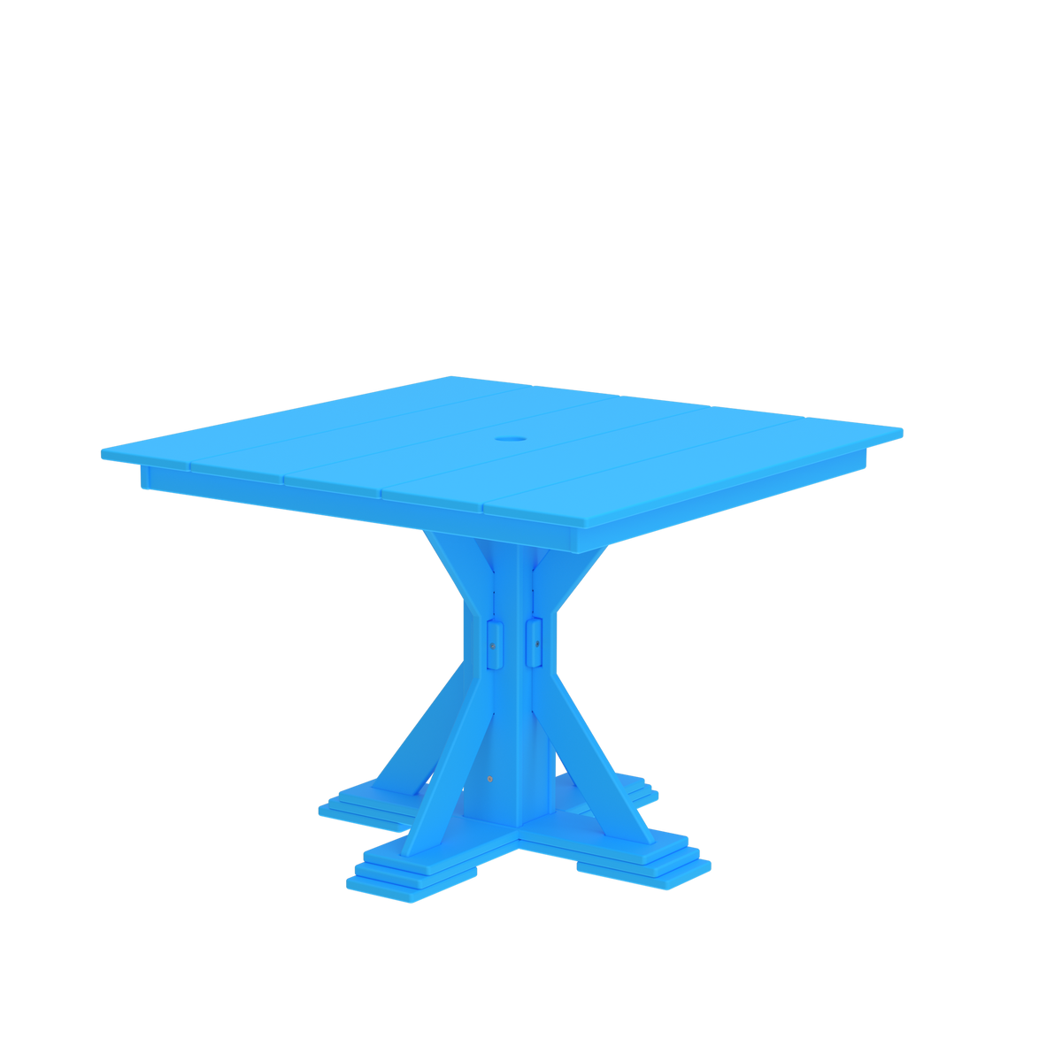 Modern Outdoor X-Base Square Dining Table 48"Wx48"Dx31"H