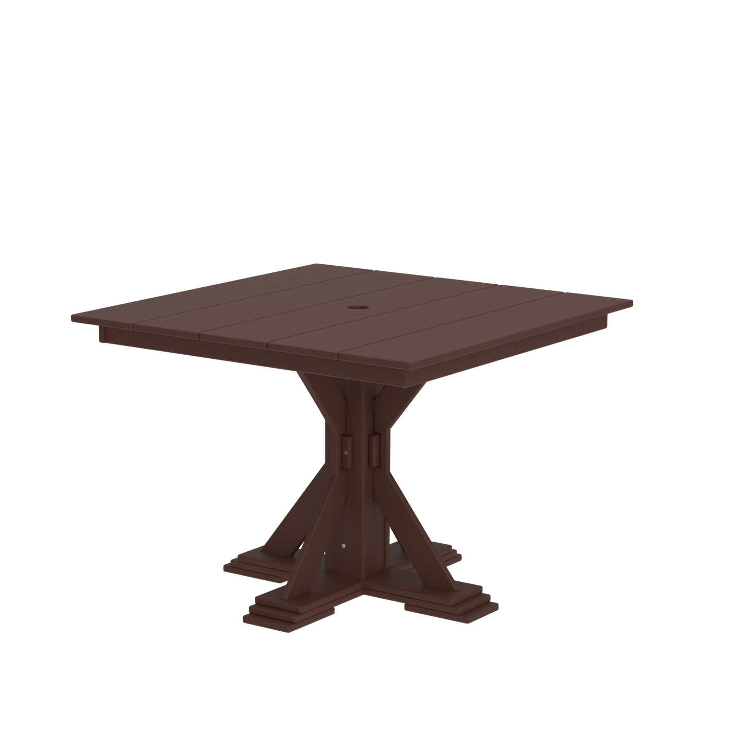 Modern Outdoor X-Base Square Dining Table 42"Wx42"Dx31"H