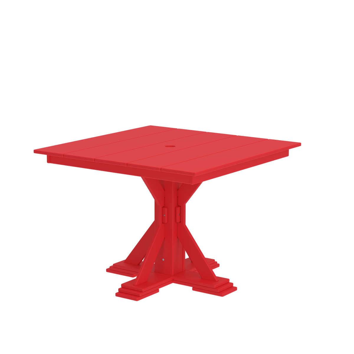 Modern Outdoor X-Base Square Dining Table 48"Wx48"Dx31"H