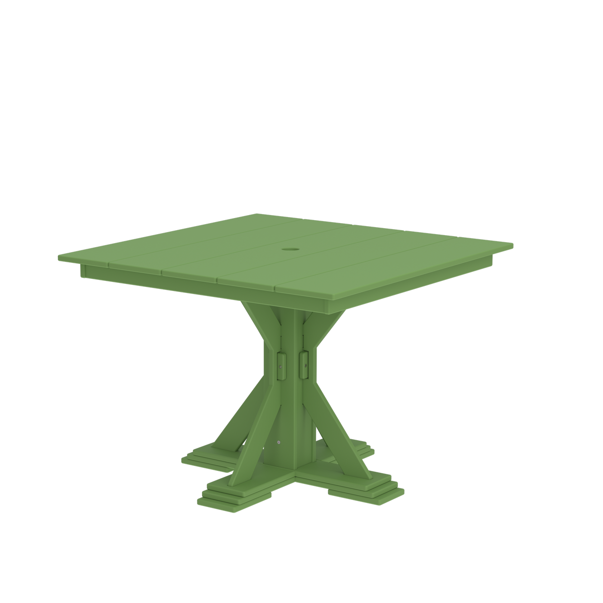 Modern Outdoor X-Base Square Dining Table 48"Wx48"Dx31"H