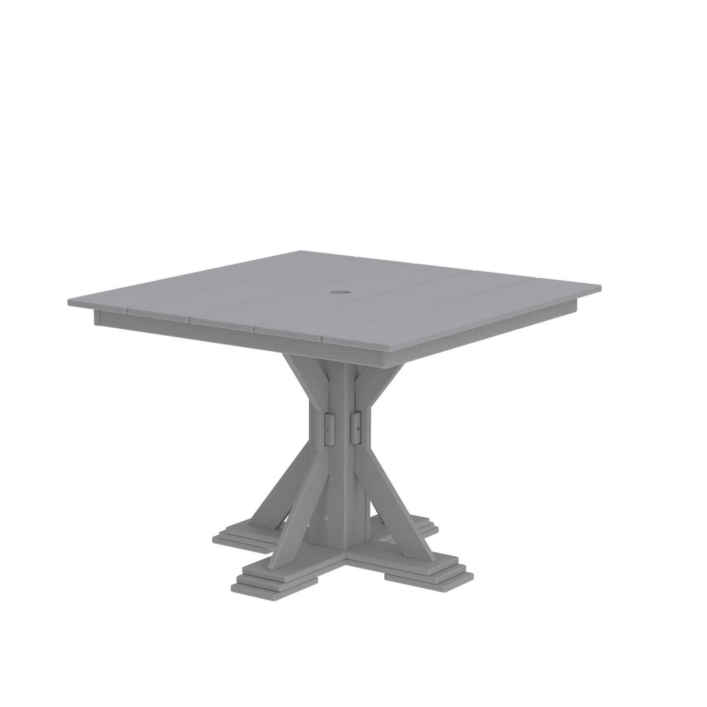 Modern Outdoor X-Base Square Dining Table 42"Wx42"Dx31"H
