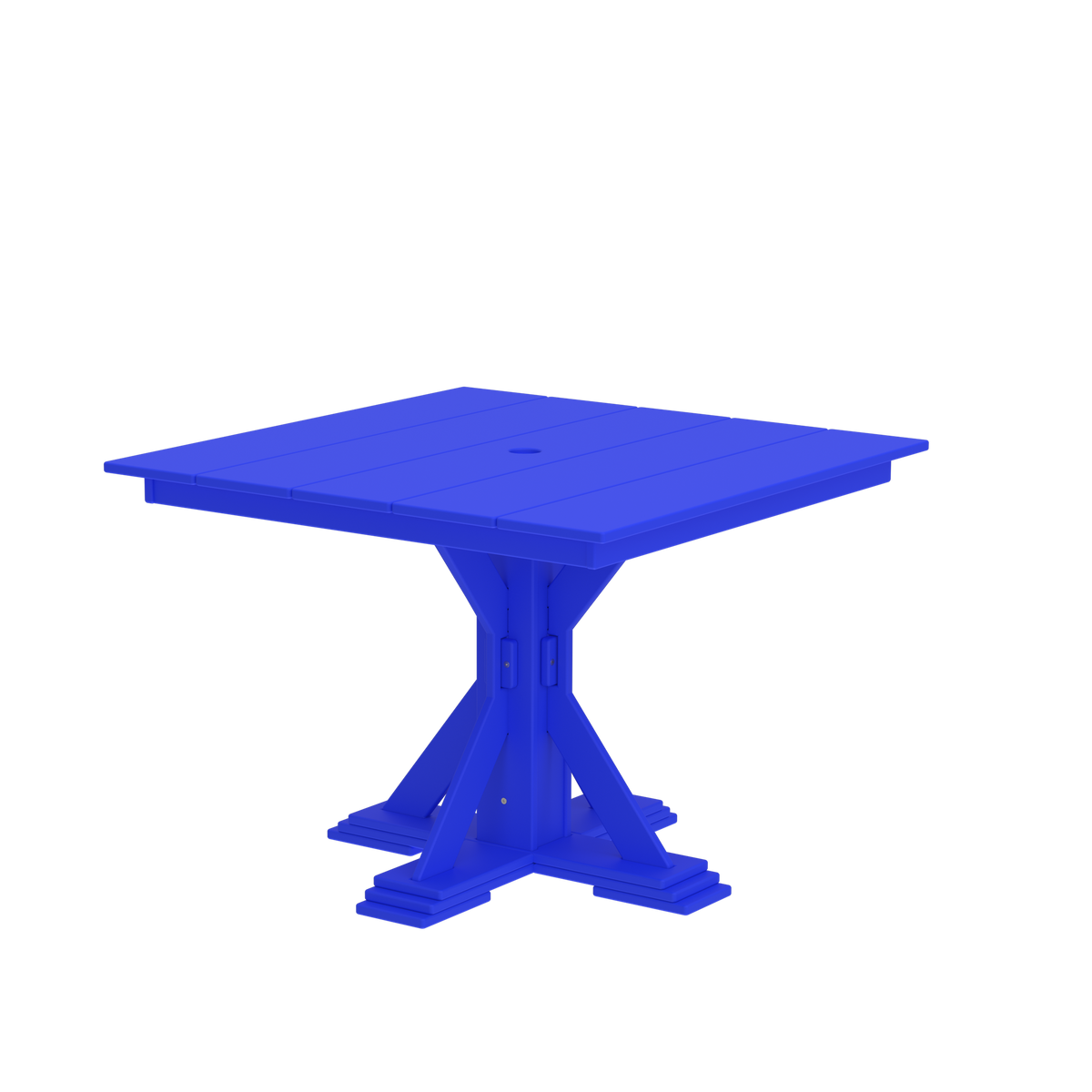 Modern Outdoor X-Base Square Dining Table 48"Wx48"Dx31"H