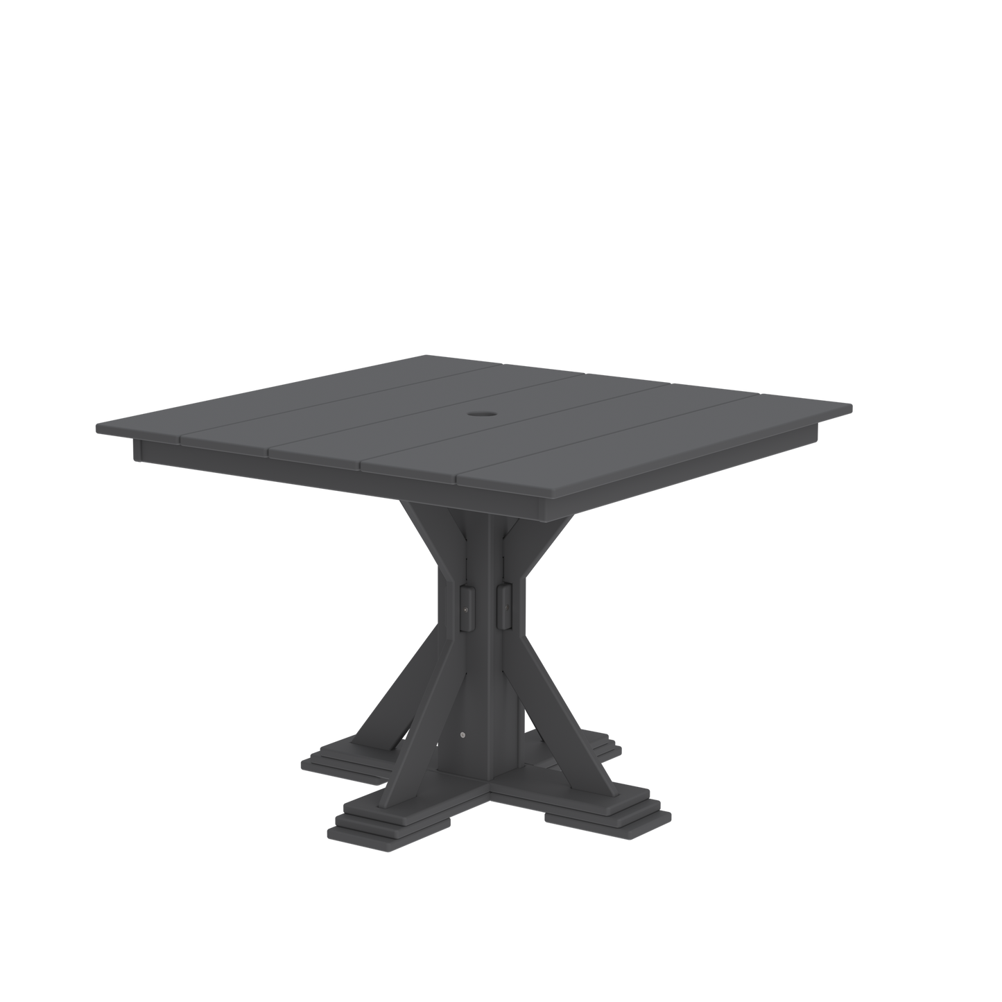 Modern Outdoor X-Base Square Dining Table 42"Wx42"Dx31"H