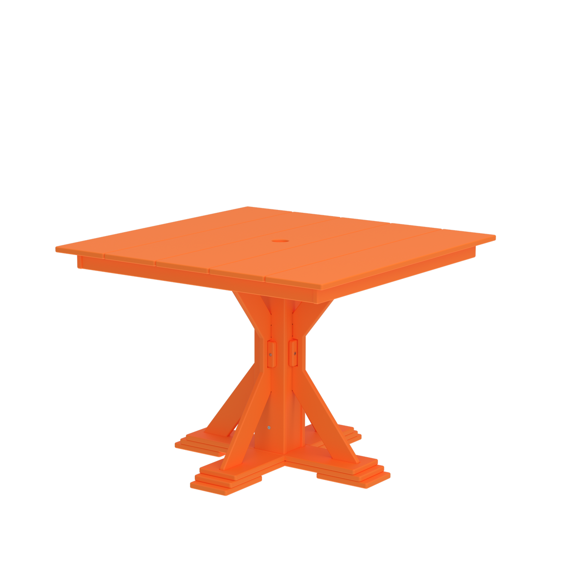 Modern Outdoor X-Base Square Dining Table 48"Wx48"Dx31"H