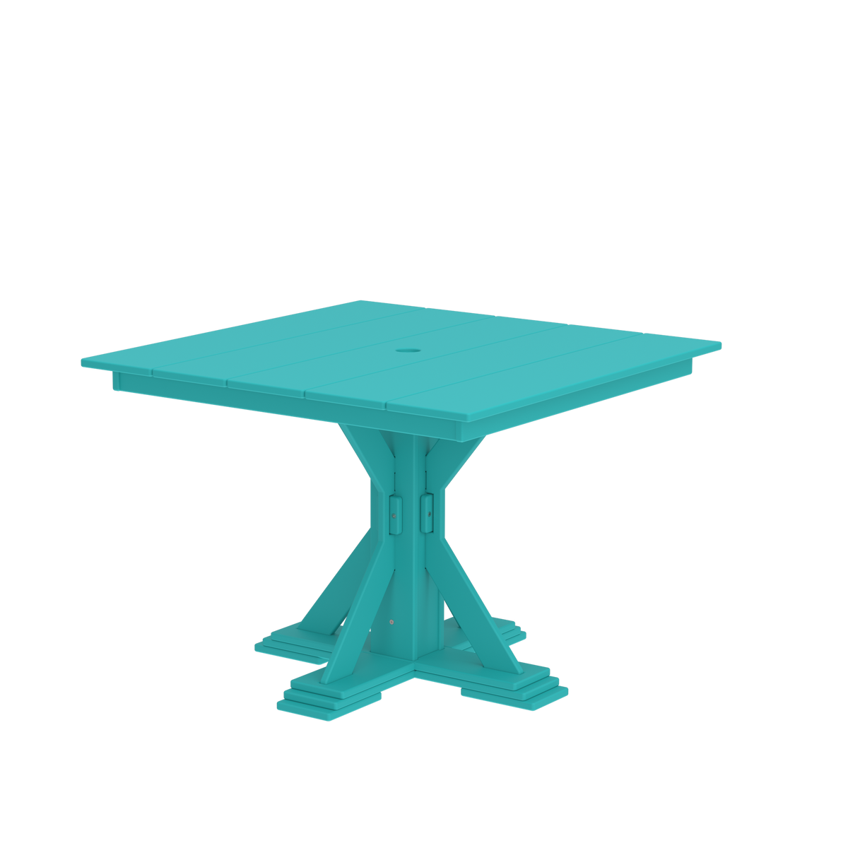 Modern Outdoor X-Base Square Dining Table 48"Wx48"Dx31"H