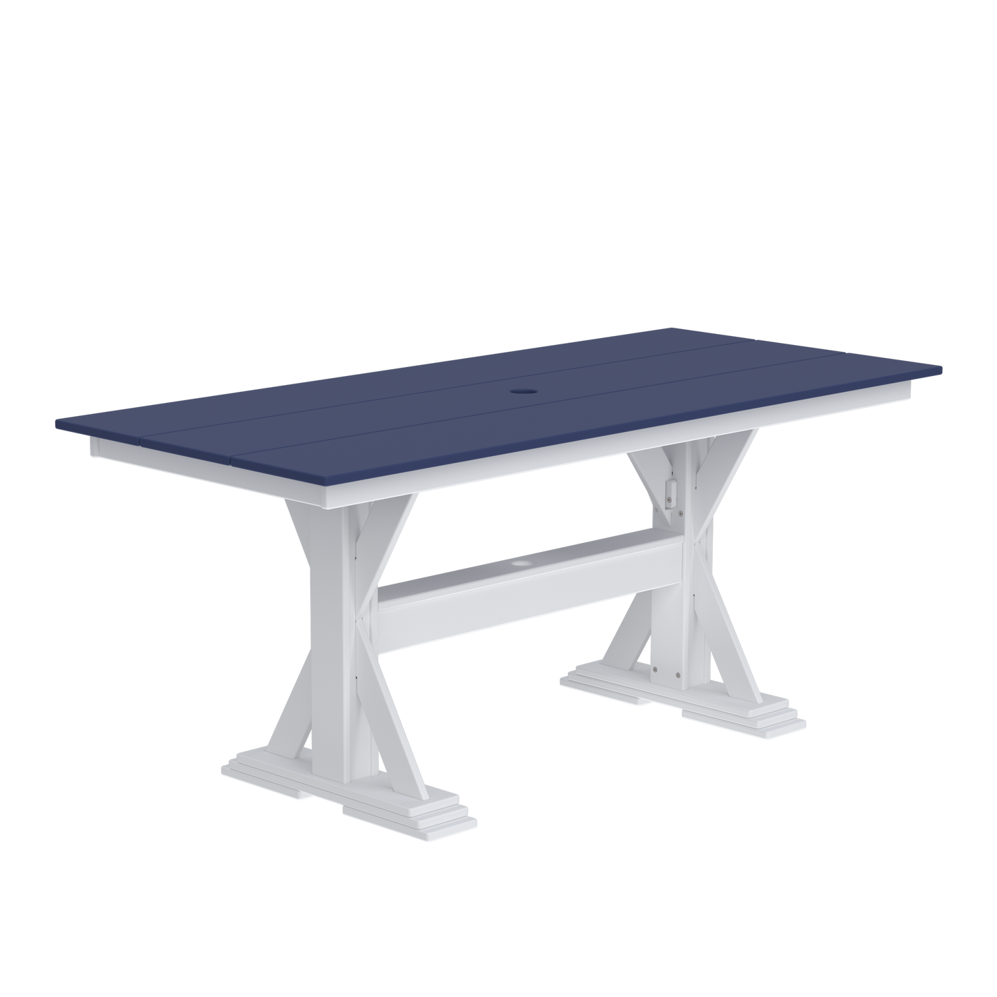 Modern Outdoor X-Base Dining Table 72"Wx32"Dx31"H