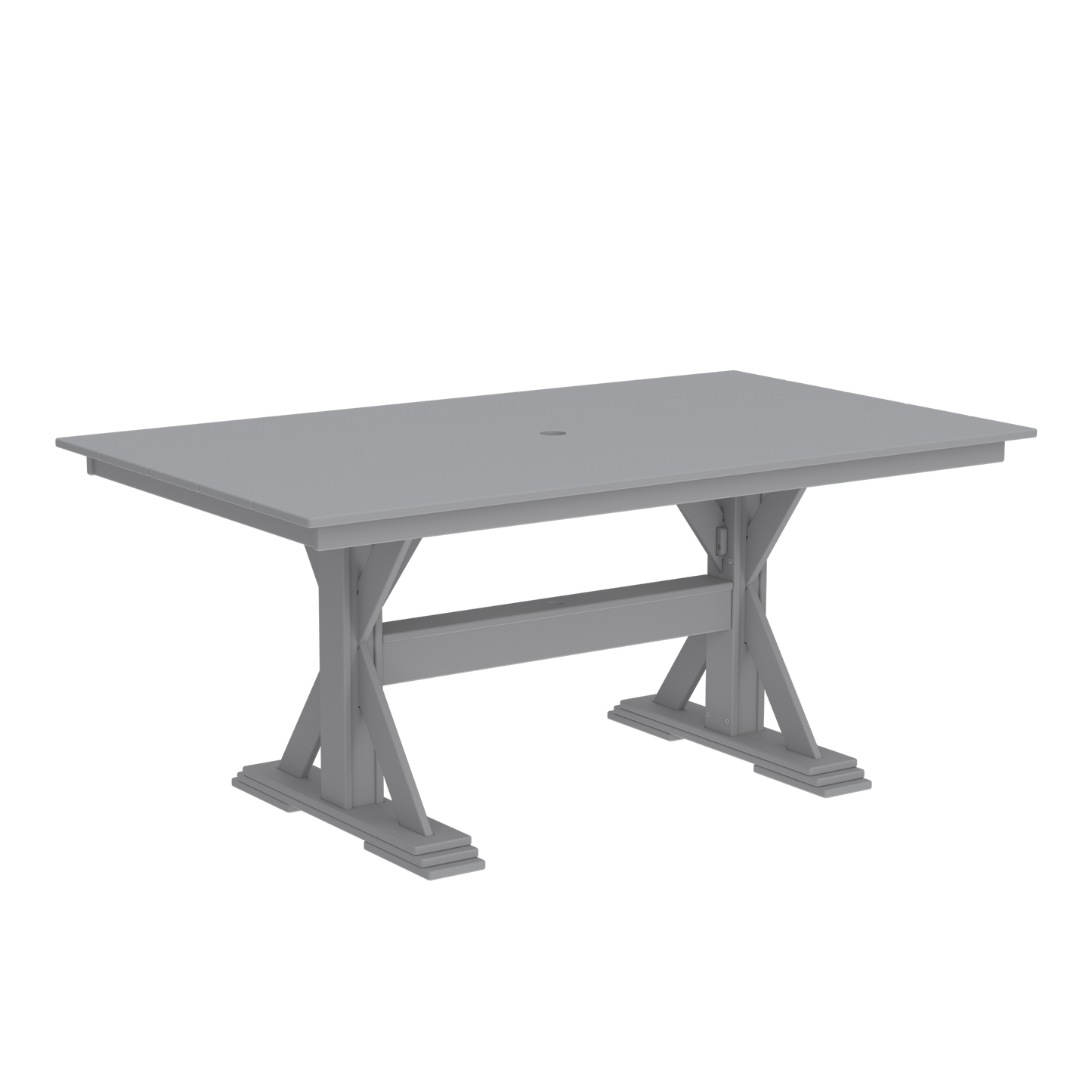 Modern Outdoor X-Base Dining Table 96"Wx42"Dx31"H