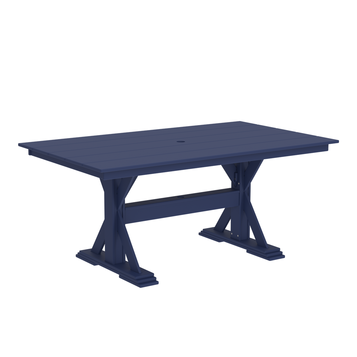Modern Outdoor X-Base Dining Table 96"Wx42"Dx31"H
