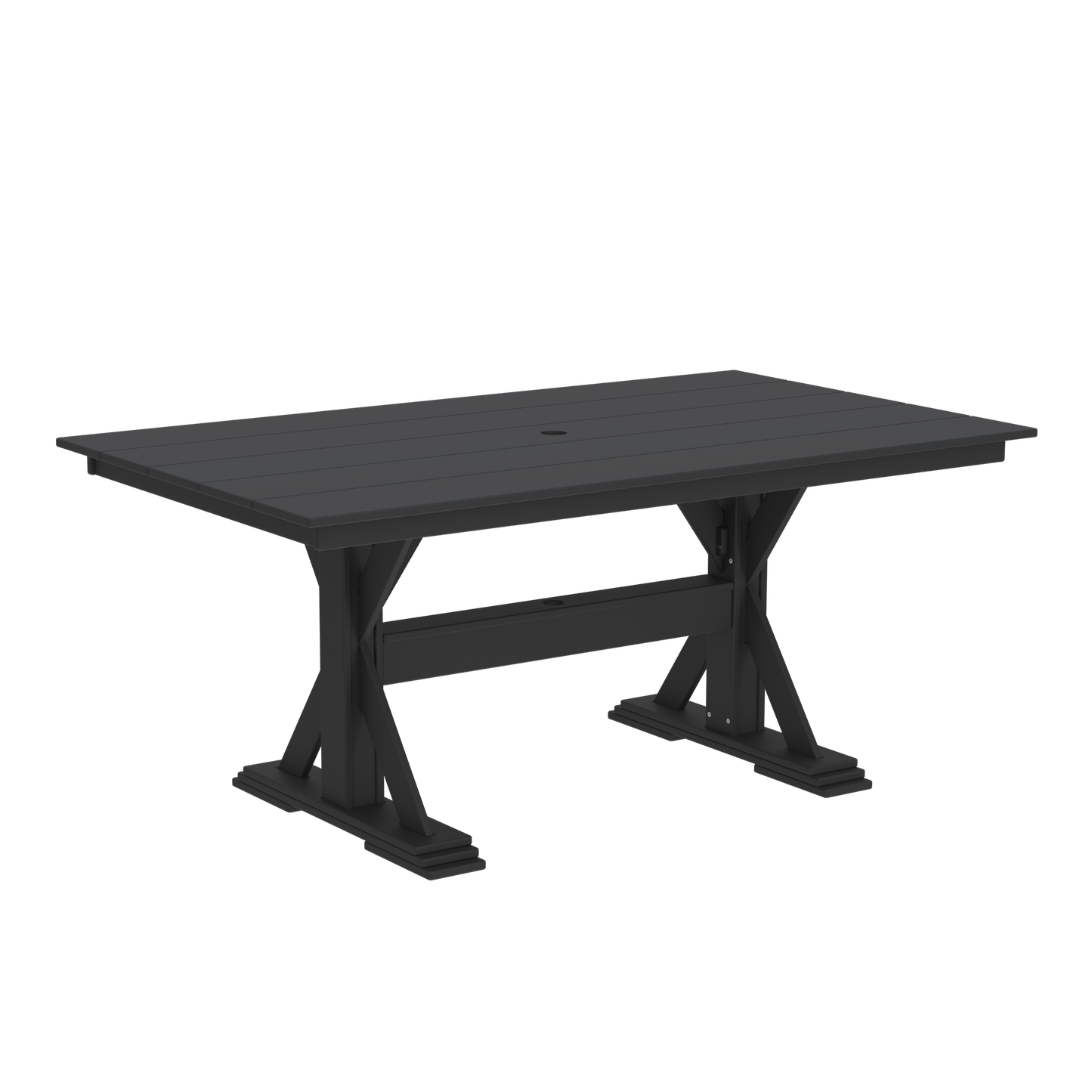 Modern Outdoor X-Base Dining Table 96"Wx42"Dx31"H