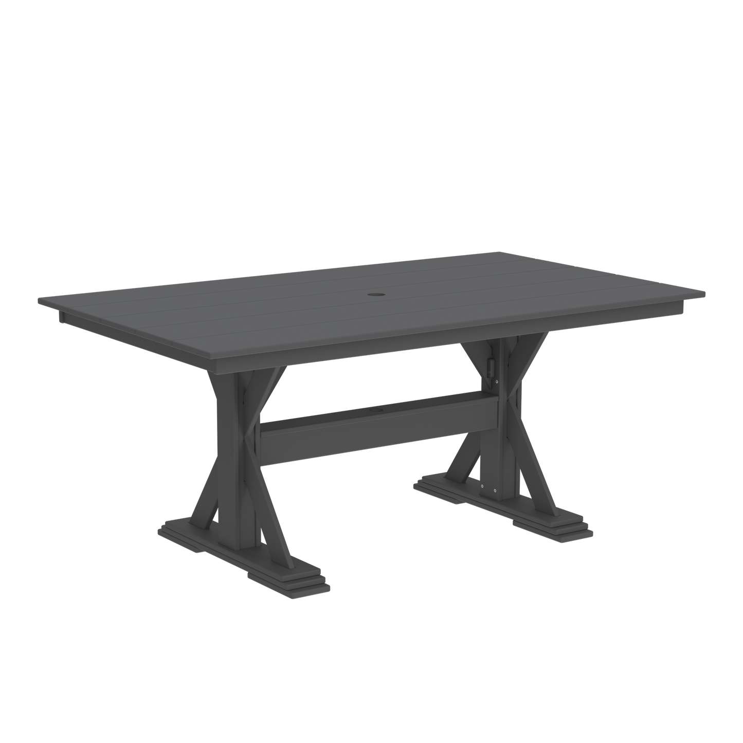 Modern Outdoor X-Base Dining Table 96"Wx42"Dx31"H
